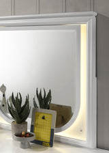 Lareina Pearl White Mirror - Ornate Home