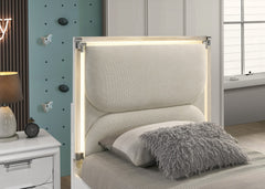 Lareina Pearl White Twin 4 Piece Bedroom Set - Ornate Home