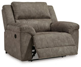 Laresview Fossil Reclining Loveseat and Oversized Recliner (Online Special Price) - Ornate Home