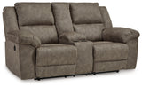 Laresview Fossil Reclining Loveseat and Oversized Recliner - Ornate Home