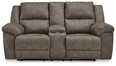 Laresview Fossil Reclining Loveseat w/Console - Ornate Home
