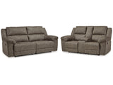 Laresview Fossil Reclining Sofa and Loveseat - Ornate Home