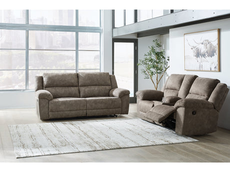 Laresview Fossil Reclining Sofa and Loveseat - Ornate Home