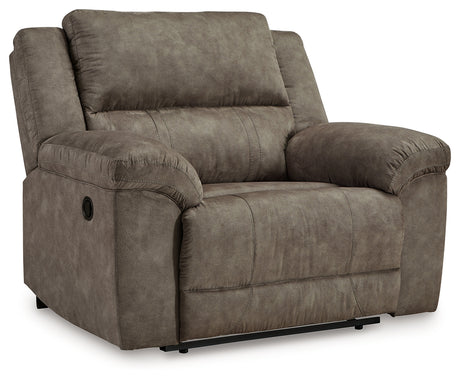 Laresview Fossil Reclining Sofa and Oversized Recliner - Ornate Home