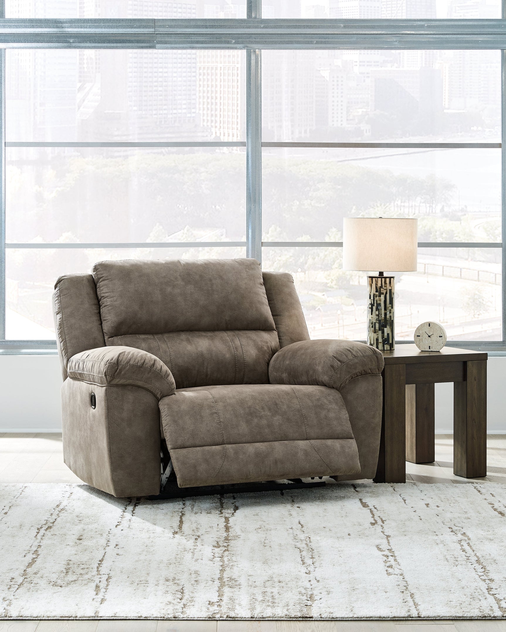 Laresview Fossil Zero Wall Wide Seat Recliner (Online Special Price) - Ornate Home