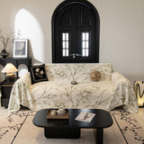 Large Floral Sofa Cover Throw Blanket, Plush Jacquard Non-Shedding Couch Cover for Pets - Ornate Home
