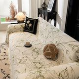 Large Floral Sofa Cover Throw Blanket, Plush Jacquard Non-Shedding Couch Cover for Pets - Ornate Home