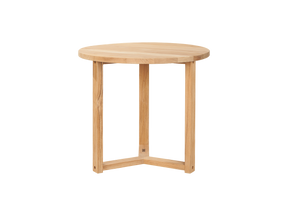 Large Round Teak Outdoor Cross Legs Nesting Side Table - Ornate Home