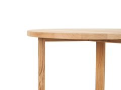 Large Round Teak Outdoor Cross Legs Nesting Side Table - Ornate Home