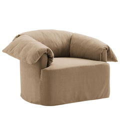 Lark Almond Slipcovered Fabric Oversized Armchair - Ornate Home