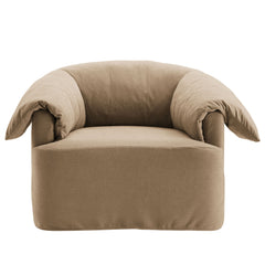 Lark Almond Slipcovered Fabric Oversized Armchair - Ornate Home
