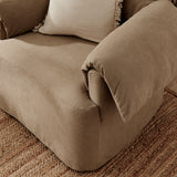 Lark Almond Slipcovered Fabric Oversized Armchair - Ornate Home