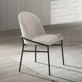 Lark Chenille/Black Side Chair (Set of 2) - Ornate Home