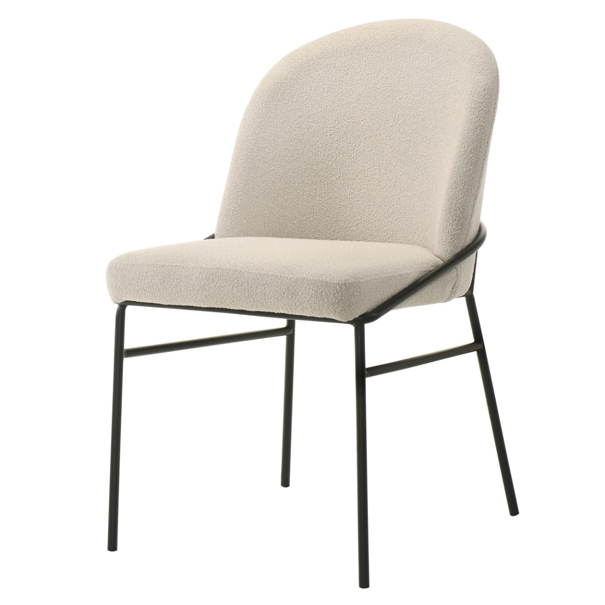 Lark Chenille/Black Side Chair (Set of 2) - Ornate Home