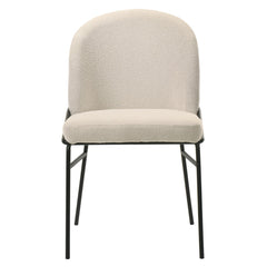Lark Chenille/Black Side Chair (Set of 2) - Ornate Home