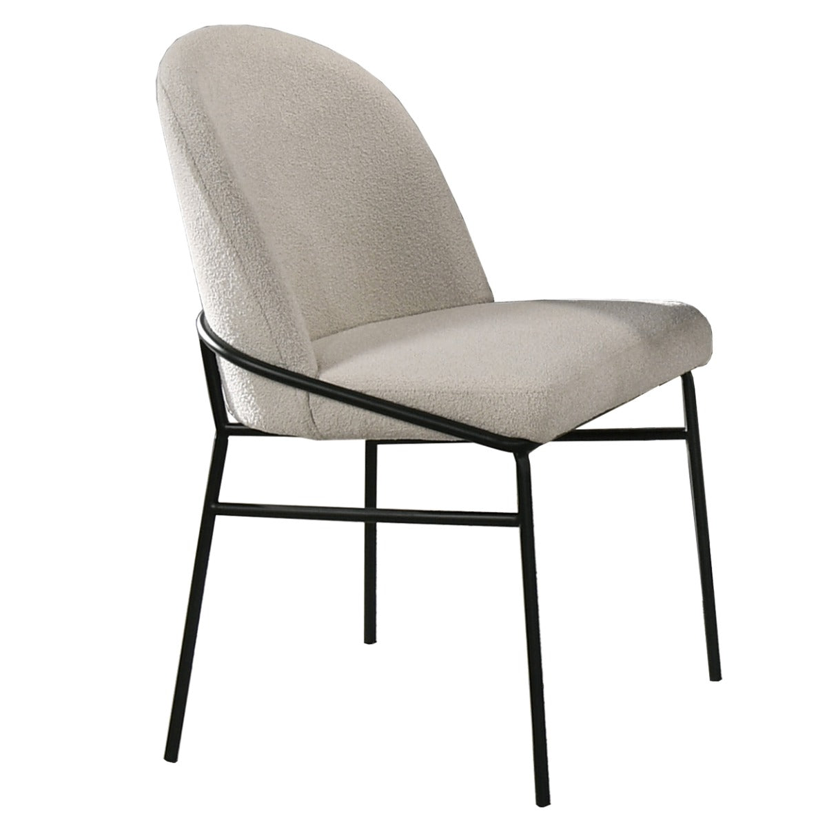 Lark Chenille/Black Side Chair (Set of 2) - Ornate Home