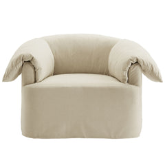 Lark Linen Slipcovered Fabric Oversized Armchair - Ornate Home