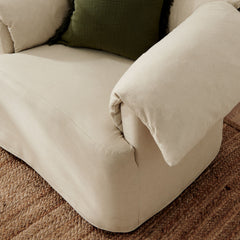 Lark Linen Slipcovered Fabric Oversized Armchair - Ornate Home