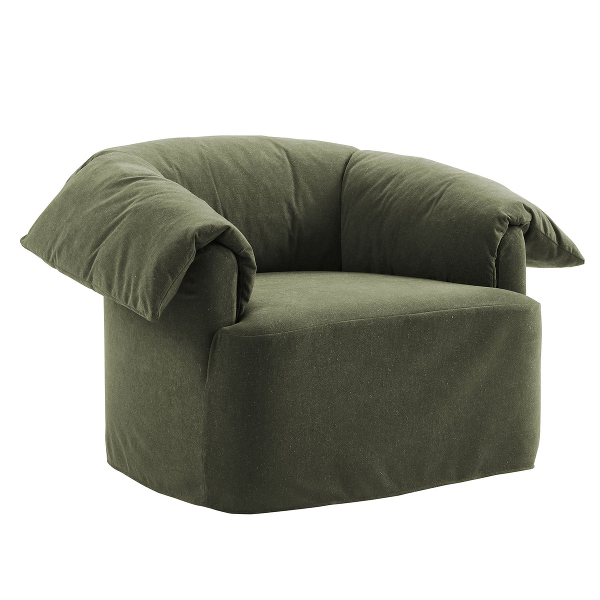 Lark Sage Slipcovered Fabric Oversized Armchair - Ornate Home