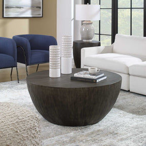 Lark Woodtone Round Wood Coffee Table - Ornate Home