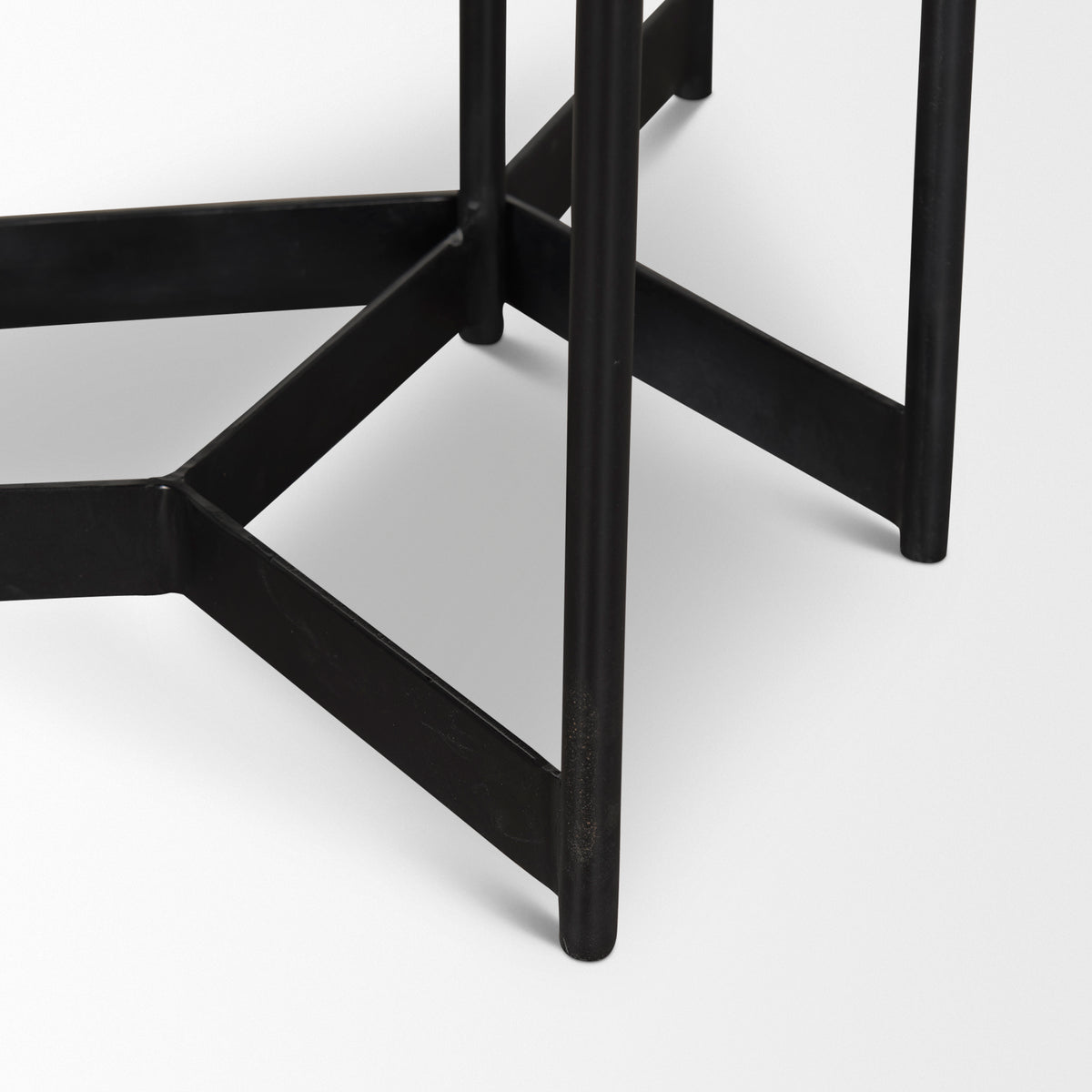 Larkin Dark Brown Marble & Wood Tabletop Nesting End/Side Tables - Ornate Home