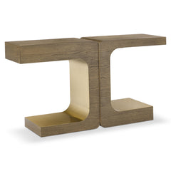 Larkin Walnut Wood Console Table - Ornate Home