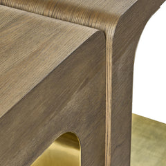 Larkin Walnut Wood Console Table - Ornate Home
