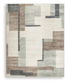 Larkport Cream/Brown/Gray Washable Large Rug - Ornate Home