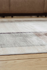 Larkport Cream/Brown/Gray Washable Medium Rug - Ornate Home