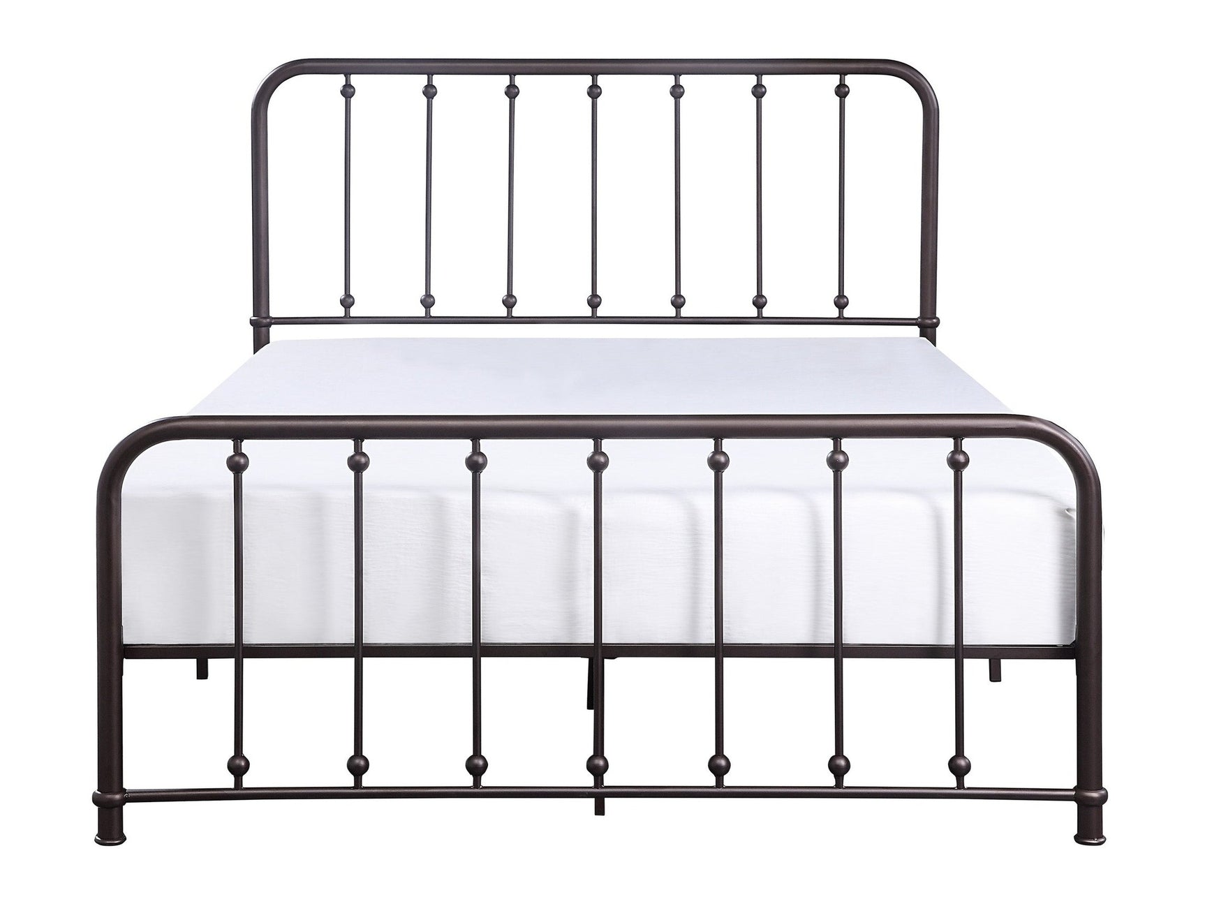 Larkspur Antique Bronze King Metal Platform Bed - Ornate Home