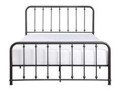 Larkspur Antique Bronze King Metal Platform Bed - Ornate Home