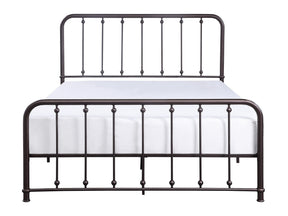 Larkspur Antique Bronze King Metal Platform Bed - Ornate Home