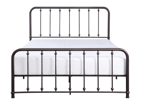 Larkspur Antique Bronze King Metal Platform Bed - Ornate Home