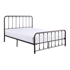 Larkspur Antique Bronze King Metal Platform Bed - Ornate Home