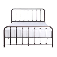 Larkspur Antique Bronze King Metal Platform Bed - Ornate Home