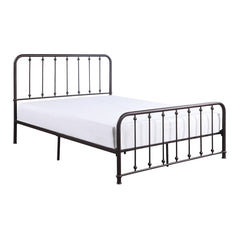 Larkspur Antique Bronze King Metal Platform Bed - Ornate Home