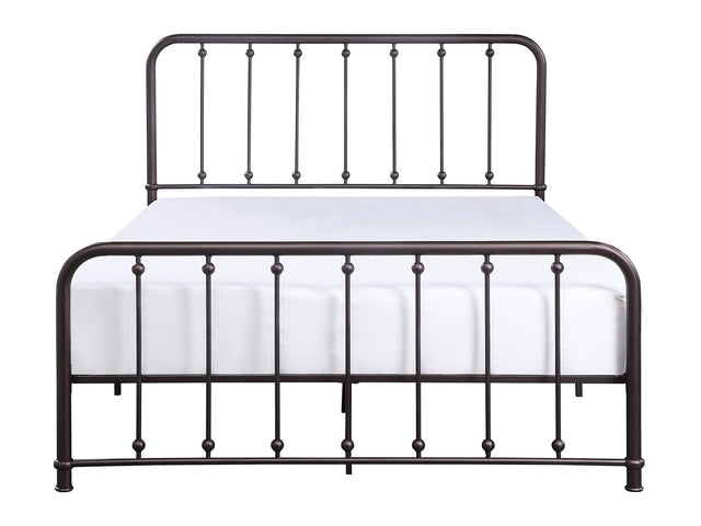 Larkspur Antique Bronze Queen Metal Platform Bed - Ornate Home