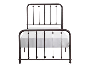 Larkspur Antique Bronze Twin Metal Platform Bed - Ornate Home