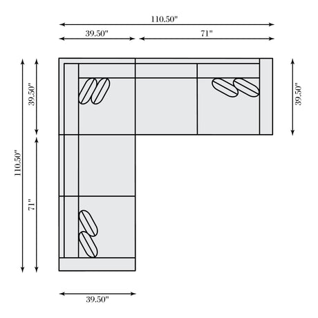Lars Beige/Tan Leather Sectional (3 Piece) - Ornate Home