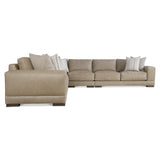 Lars Beige/Tan Leather Sectional (5 Piece) - Ornate Home
