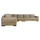 Lars Beige/Tan Leather Sectional - Ornate Home