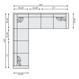 Lars Beige/Tan Leather Sectional - Ornate Home