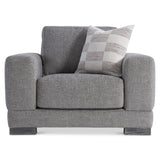 Lars Grey Fabric Chair - Ornate Home