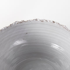 Larsen White Ceramic Large Decorative Bowl - Ornate Home