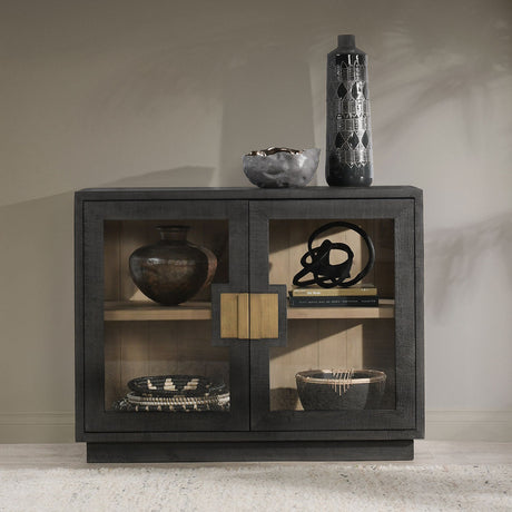 Larson Antique Black Cabinet - Ornate Home