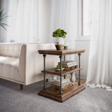 Larson Brown Chairside Table - Ornate Home