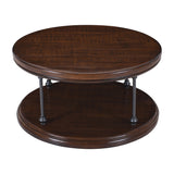 Larson Brown Round Cocktail Table - Ornate Home