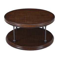 Larson Brown Round Cocktail Table - Ornate Home