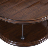 Larson Brown Round Cocktail Table - Ornate Home