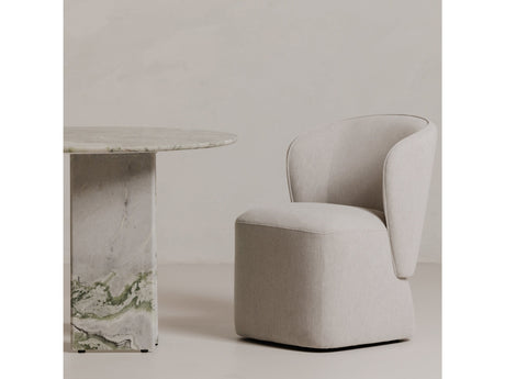 Larson Heather Grey Rolling Dining Chair - Ornate Home